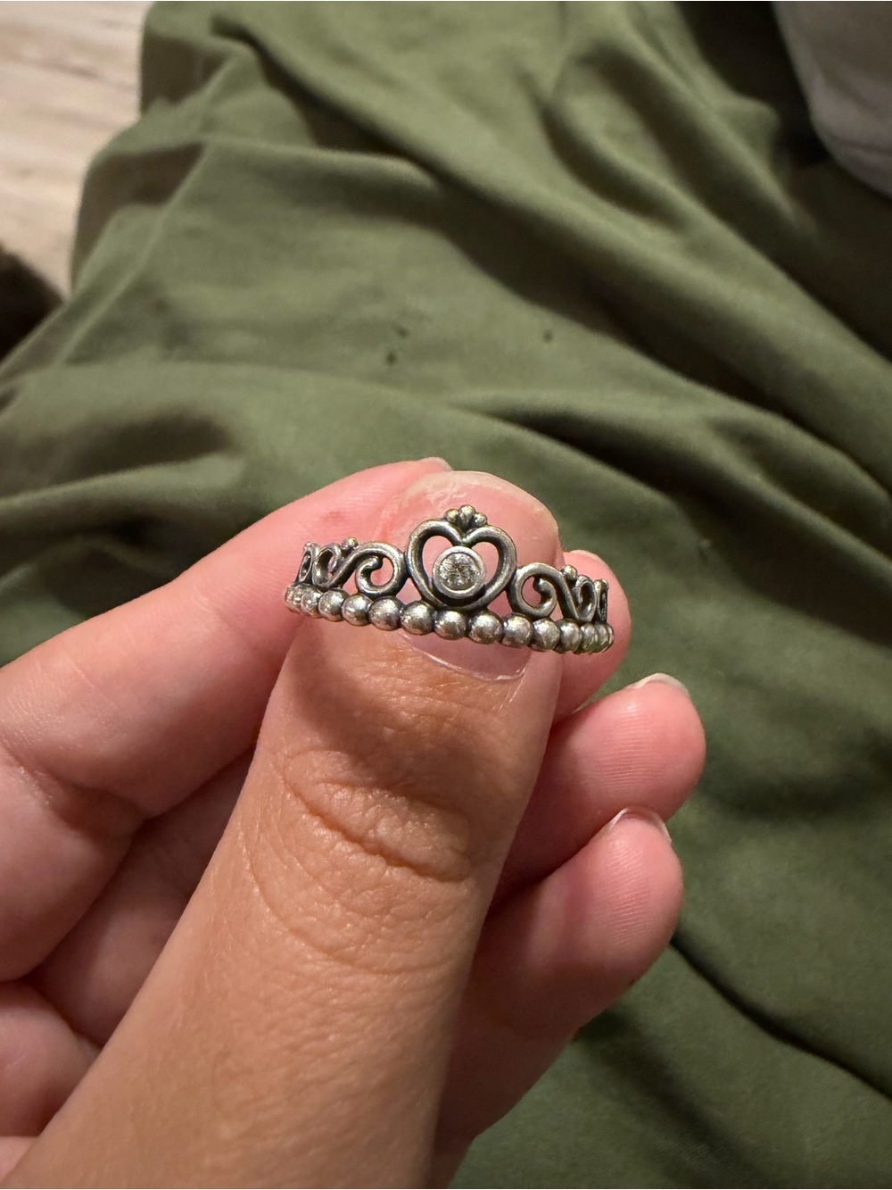 Pandora Silver Princess Tiara Ring Size 10.5 NO BOX
